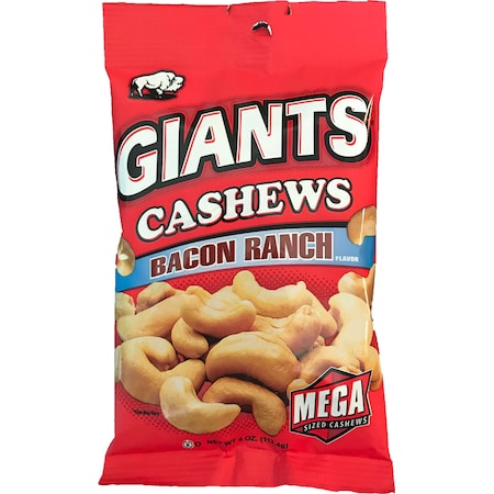 Giant Snack Giants Cashews Bacon Ranch 4 oz., PK8 61530
